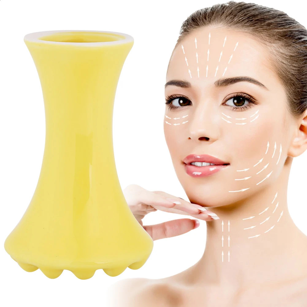 Ceramic Gua Sha Tool Body Scraping Massage Tool Lightweight Face Massage Scraper Massage Guasha Board for Eye Neck 241230