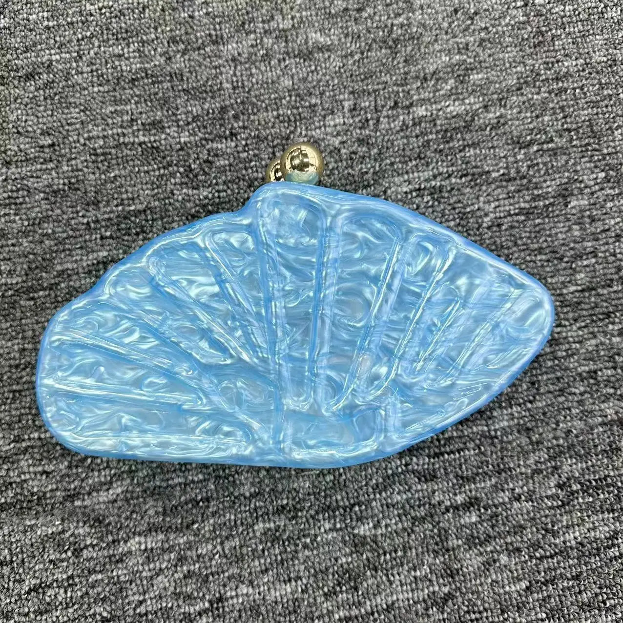 Acrylic Sea Shell Clutch Bag purse women wedding evening party cute ivory pearl rose color purse blue handbag summer 241231