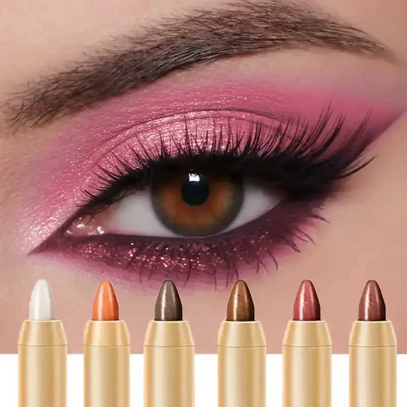 Lazy eye shadow stick double head waterproof sweat proof pearlescent matte silk pen suitable for students W241230