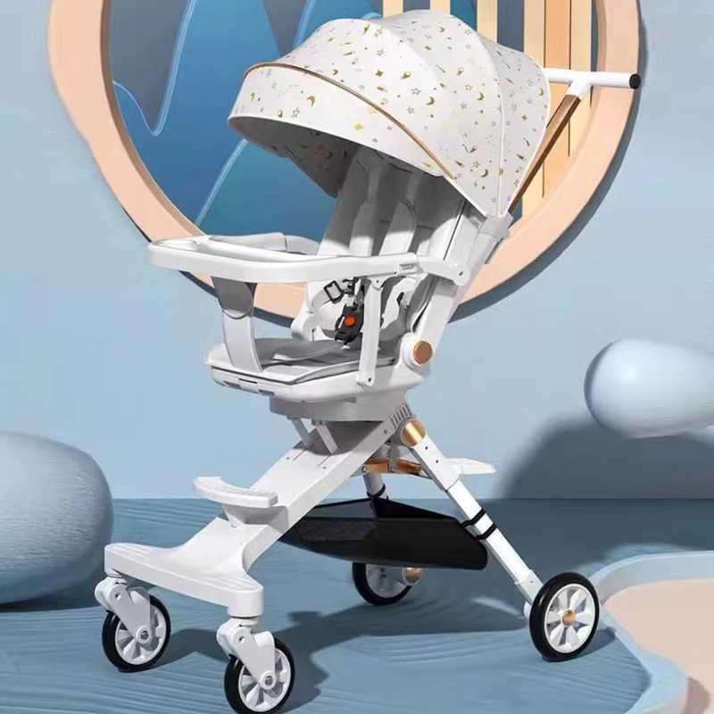 Baby Stroller 0-3 Years Old Children Stroller High Landscape Two-way Reclining Shock-absorbing Wheel Baby carriageXJ241231
