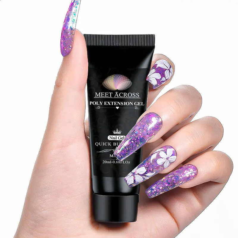 Poly UV Gel Kit All for Manicure Gel Nail Extension Set Slip Solution Builder Acrylic Gel Polish Nail Art Tool Fingertips 241230