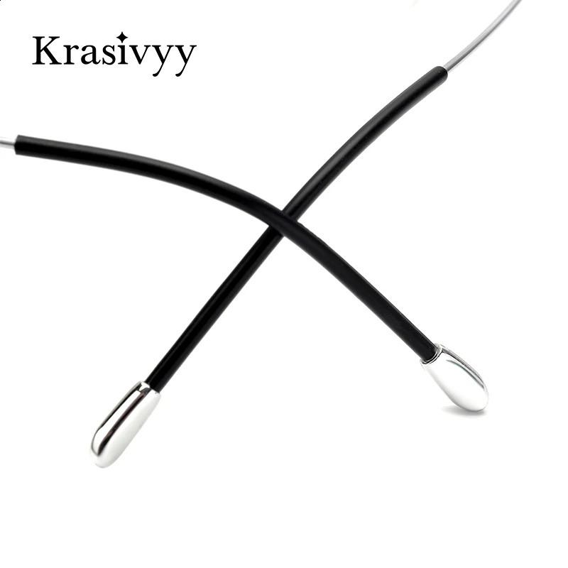 Krasivyy Pure Rimless Glasses Frame Men Prescription Eyeglasses Germany Women Myopia Optical Frame Screwless Eyewear 241230
