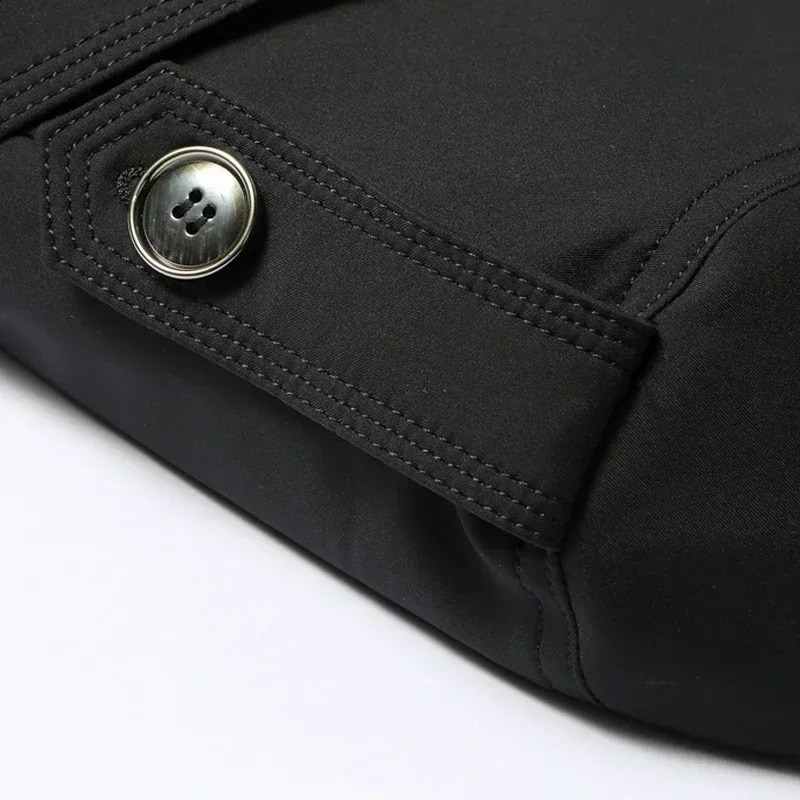 Long Man Trench Coat Autumn High End Business British Party Windbreaker Jacket Trend Versatile Suit Collar Male Top Streetwear 241230