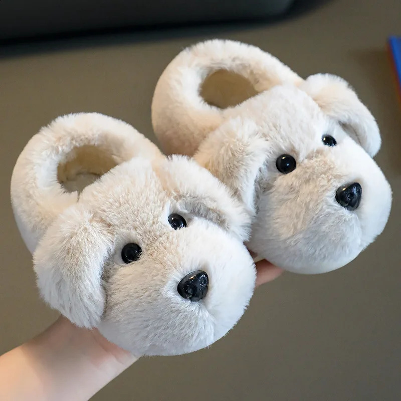 Cross border childrens cotton slippers for boys aged 1-3 and 2 indoor cute cartoon girls slippers for infants and young child 241230