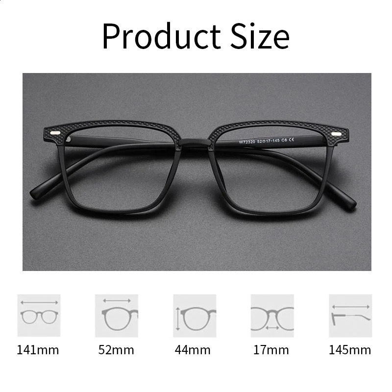 MOMOJA Mens Classic Square Eyewear Frame Retro Business Decorative Frame Womens Optical Prescription Glasses 001 241230