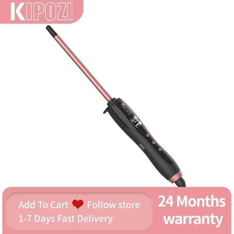 KIPOZ Chopstick Curling Rod 9mm Thin Hair Curling Iron Ceramic Barrel Curler with Adjustable Temperature Dual Voltage Travel Size W241231