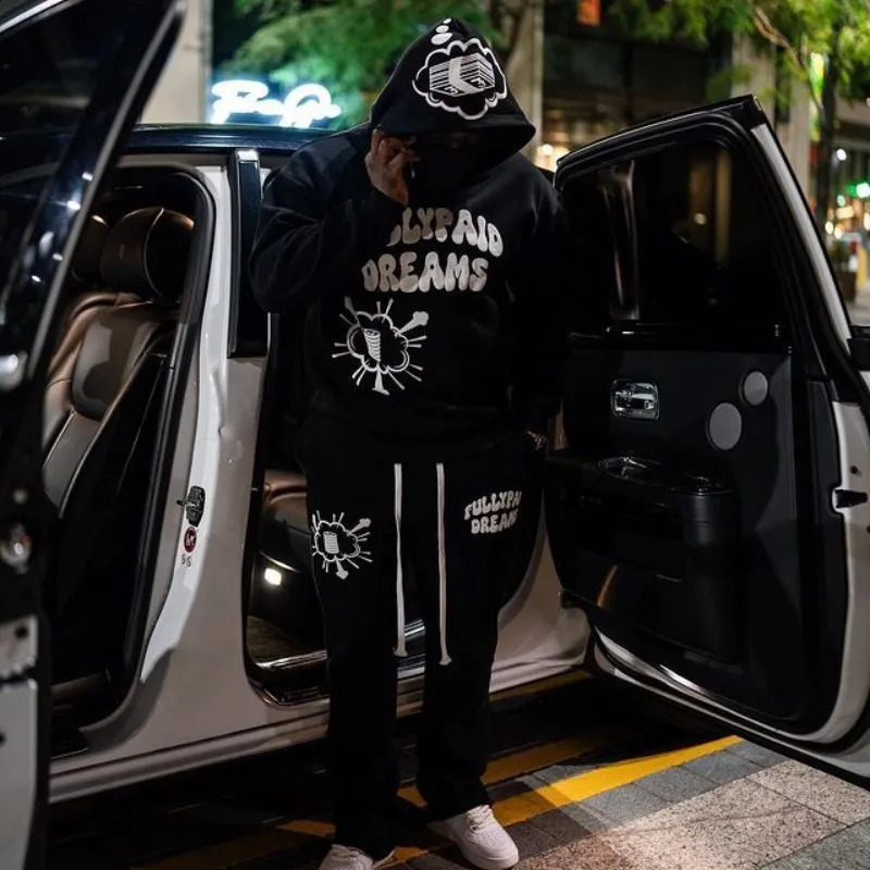 INS Y2K hoodie Punk Harajuku printing streetwear Mens womens clothing Oversized Hoodie Sweatshirt Fashion Casual Pullover Tops 241230