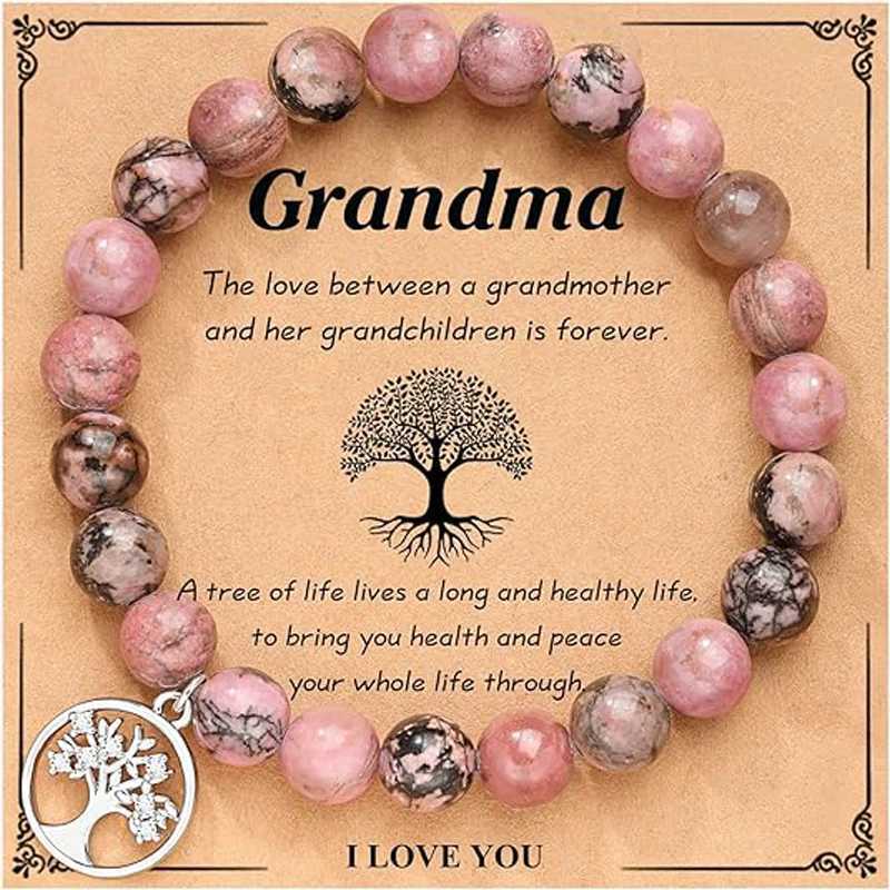 Tree of Life Bracelet La Lady Natural Stone Bracelet Grandmas Gift Birtay Christmas Wedding Mothers Day Gift W241231