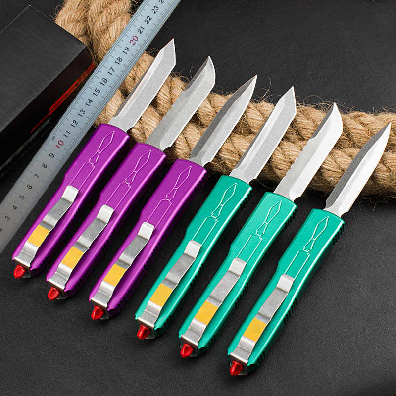 High End Knife D2 Stone Wash Blade Aviation Aluminum Handle Outdoor Camping Hiking Survival Tactical Knives with Nylon Bag