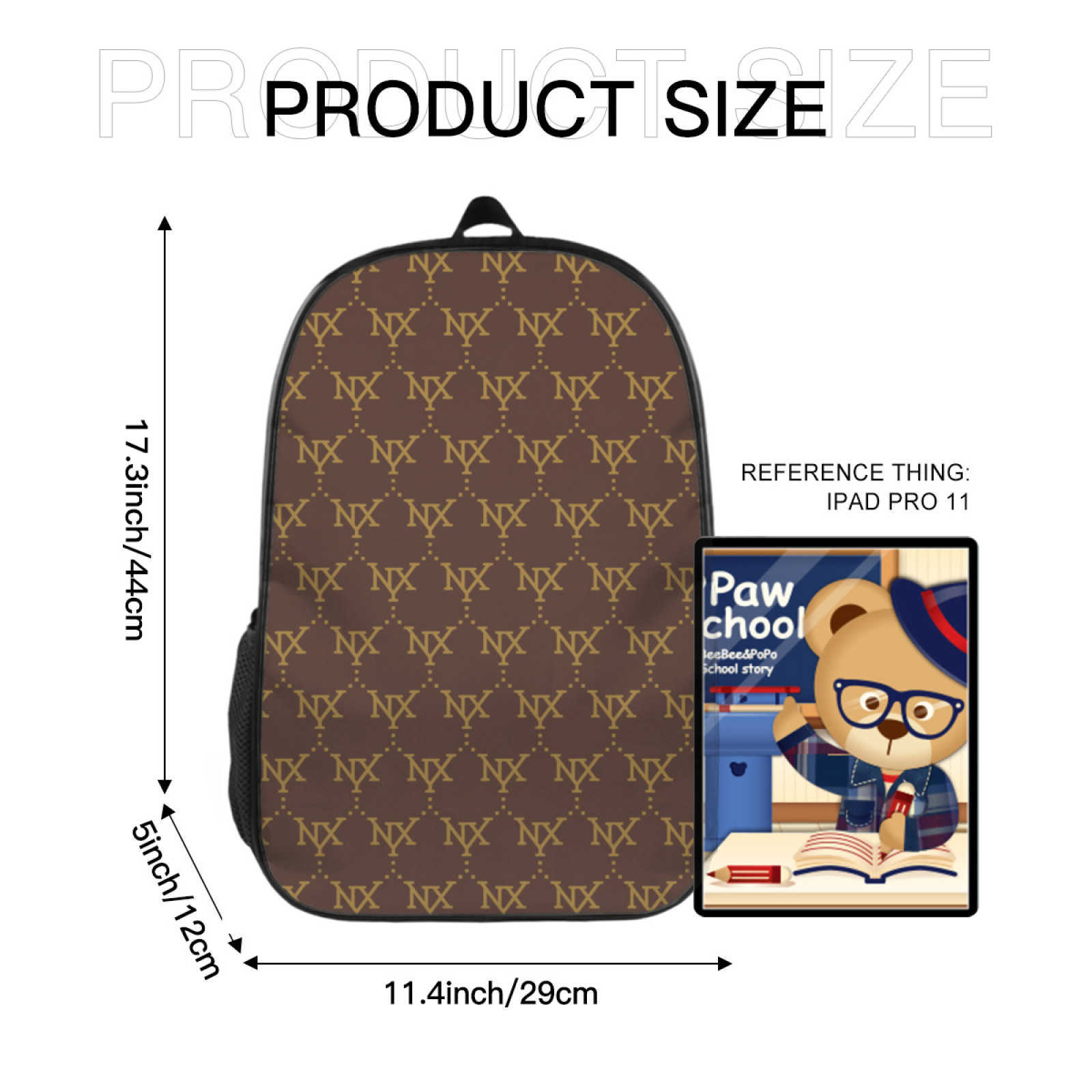 NXY Backpack Style Designer Backpack Men And Women Fashion Backpack Book Bag Classic Old Flowers Zipper Open And Close Leather Schoolbag