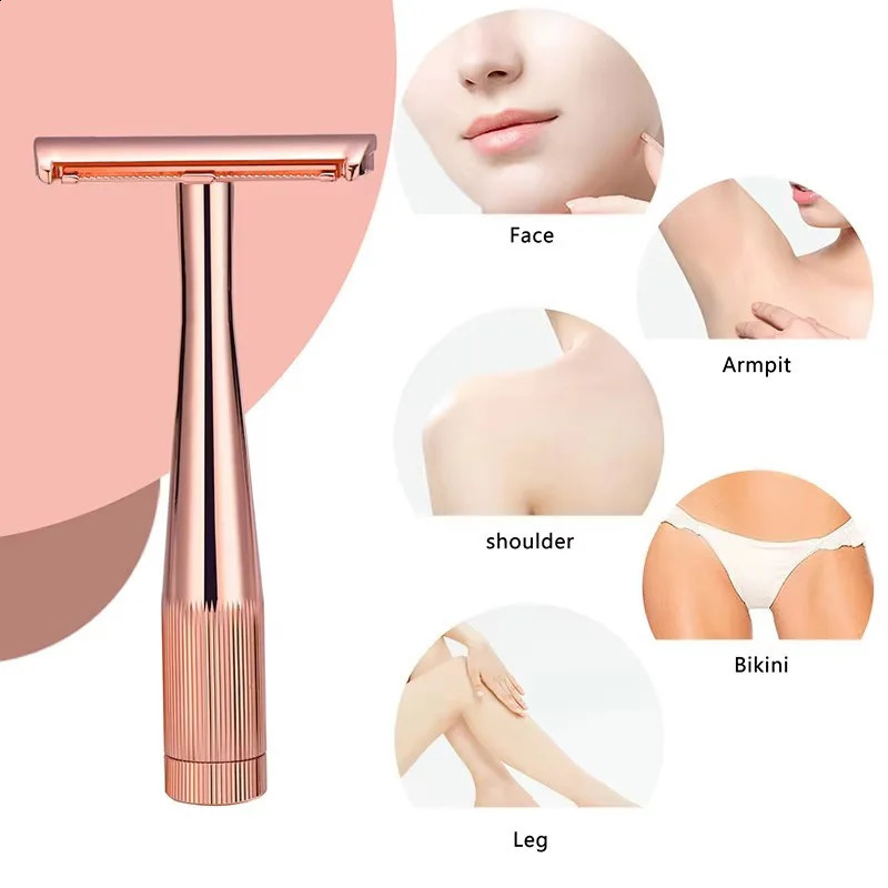 Berjaya Single Sided Manual Half Safety Razor For Female Multi Functional AC Blades For Body/Armpit/Bikini/Legs Hair Shaving 241230
