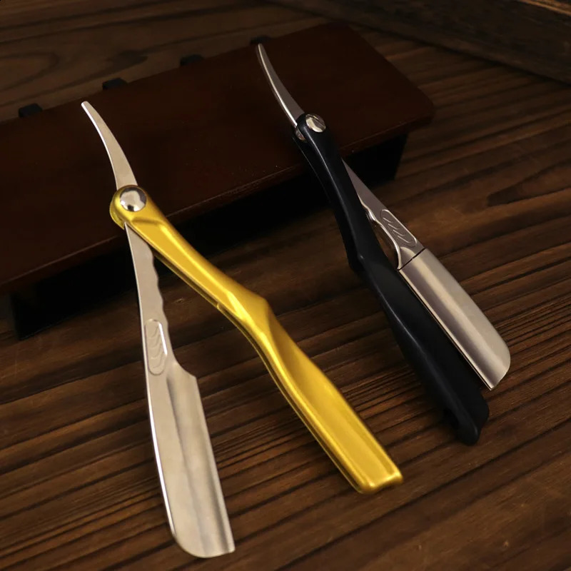 Colourful Feather Razor Vintage Manual Change Blade Shaving Razor Retro Folding Knife Holder Men Shaving Barber Tools Gift 241230