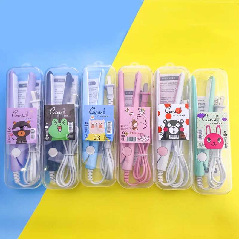 Mini portable hair straightener flat hair straightener iron ceramic dry and wet constant temperature hair straightener W241231