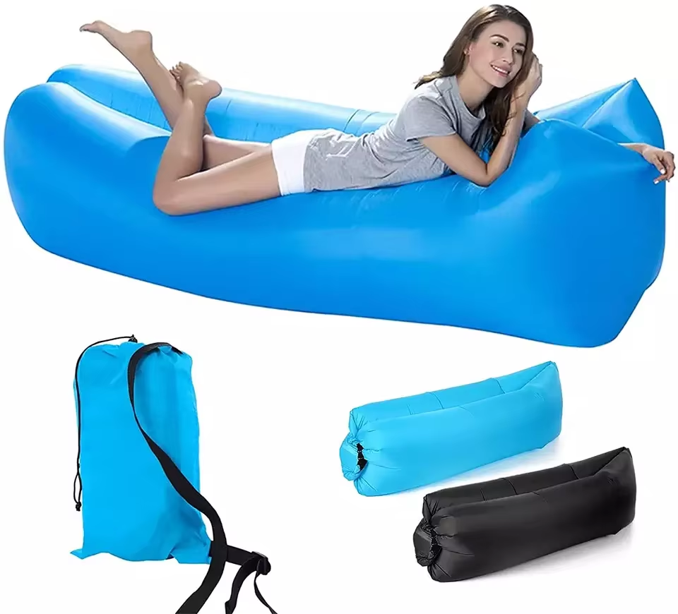 outdoor camping folding inflatable air sofa beach lazy sofa wholesale