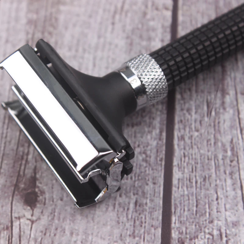 Men Shaving Adjustable No Battery Manual Razor Double Edge Safety Razors Butterfly Open Brass Long Handle Metal Shaver 241230