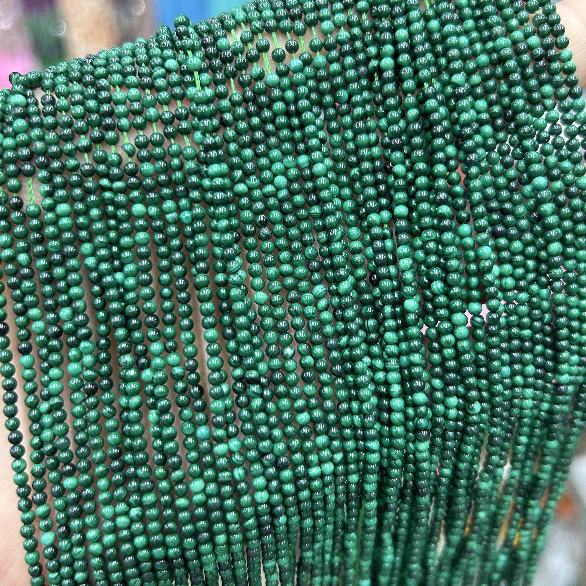 Wholesale Peacock Stone Beads Natural Peacock Stone Beads Round Gemstone Beads 2mm 3mm 4mm 15 W241231