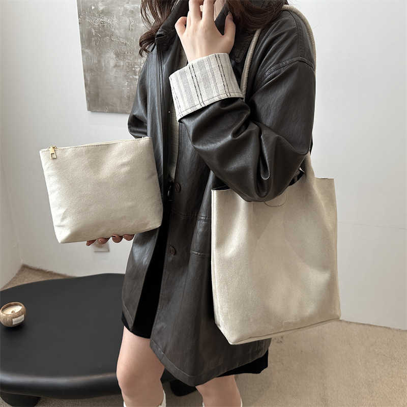 Winter two-piece set new lazy style trendy and simple casual one shoulder women's bucket armpit bag