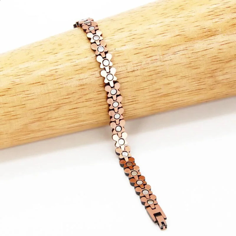 ARADOO 3500 Gauss Strong Magnetic Copper Butterfly Bracelet for Women with Box Jewelry Gifts 241230