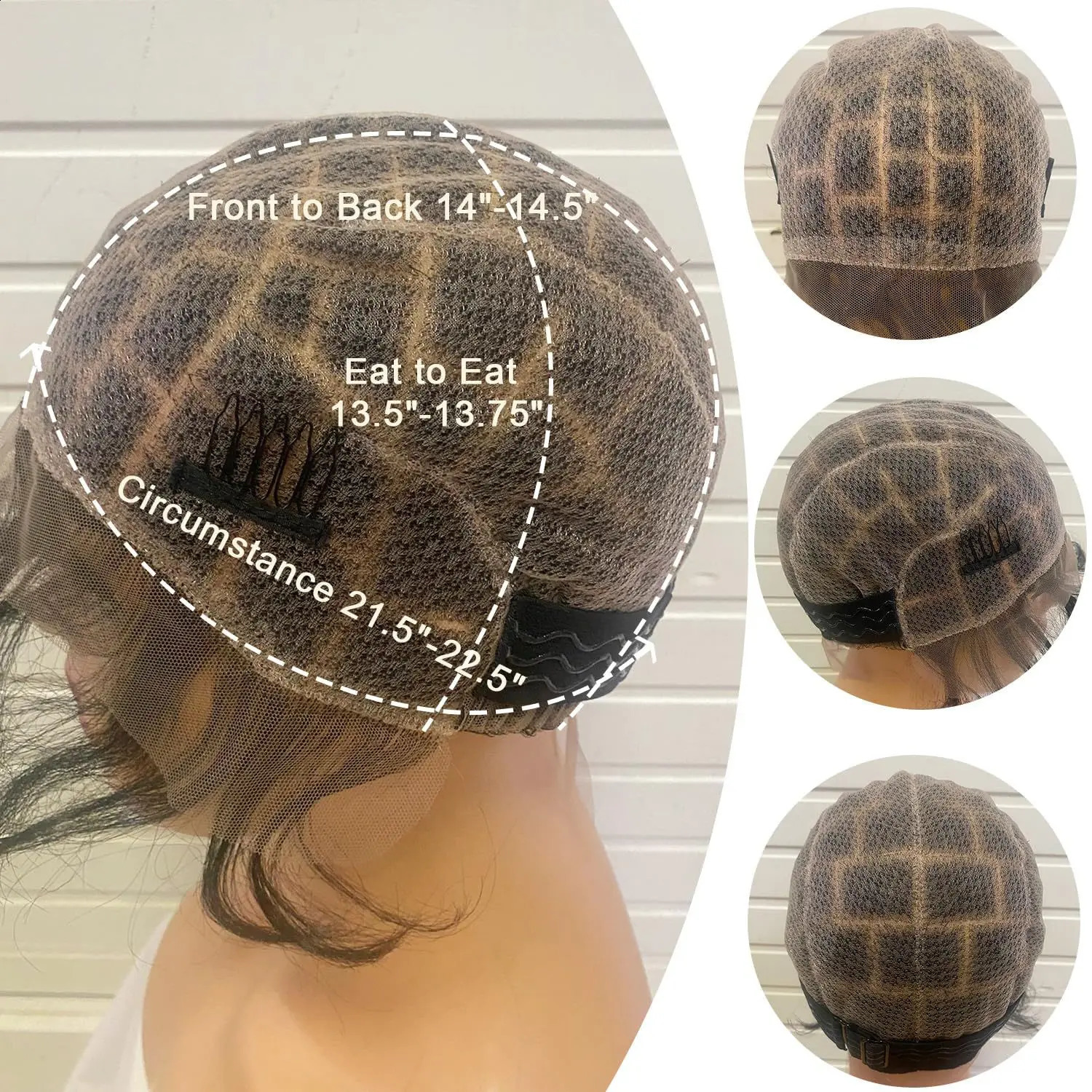 Braided Wig Cap for Crochet Braids Full Double Lace Braided Wig With Baby Hair Suitable for Making Crochet Wigs with Bangs 241230
