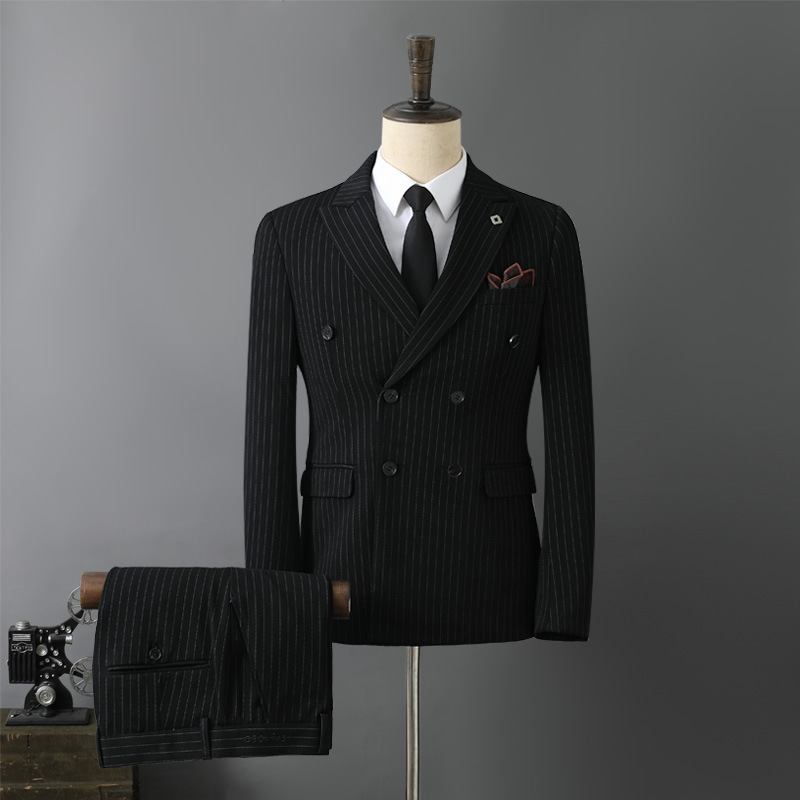 F1231Casual groom wedding dress business slim Korean style suit