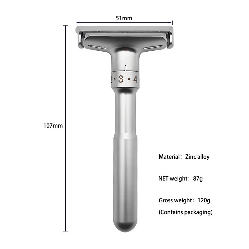 1pc Portable Manual Shaver Razor Classic Double Edge Safety Razor For Men Shaving Women Hair Removal With 5pcs Shaving Blades 241230
