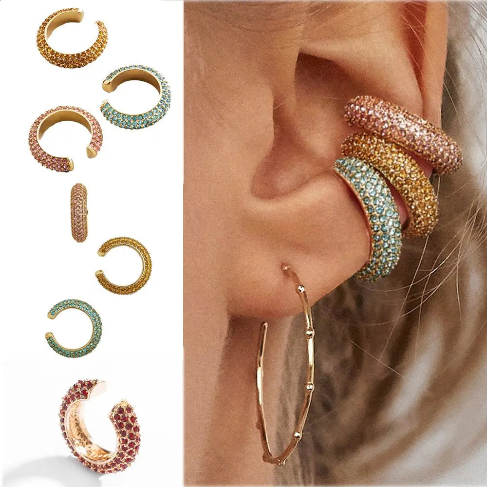 1PC Ear Cuff Earrings Punk Wrap Clip Not Pierced C Shape Gold Silver Jewelry Earring Earcuffs Fashion 241225