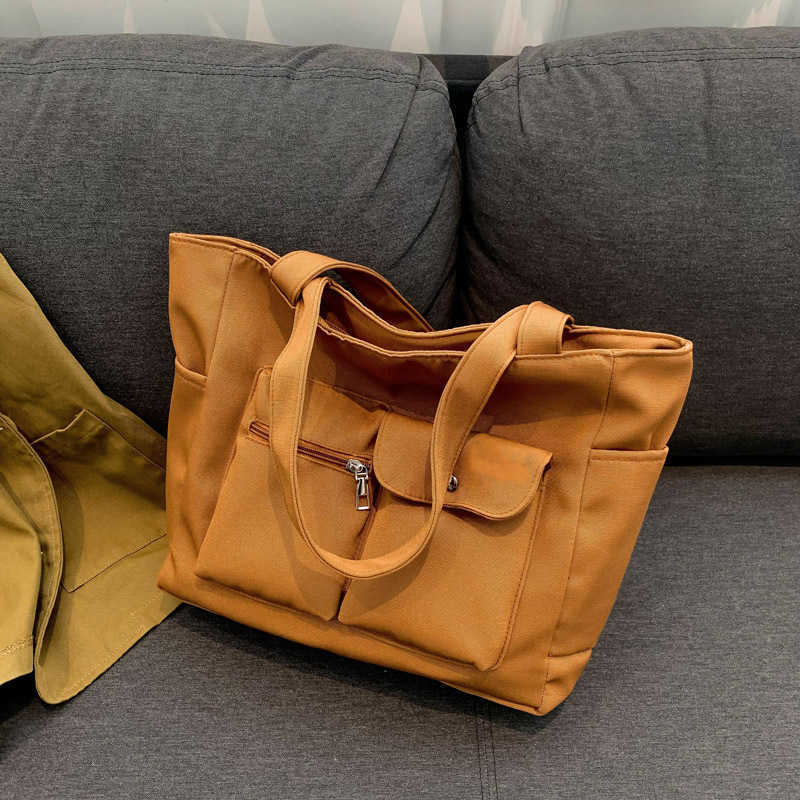 2024 New Handheld Tote Bag for Women, Large Capacity for Work and Commuting, High Grade, Student Ultra Light Handheld, Single Shoulder Big Bag 241231