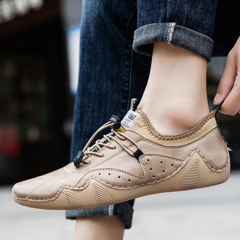 Leather Casual Sneakers For Driving 2024 New Fashion In Waterproof Men Doug Dress Loafers Shoes Footwear