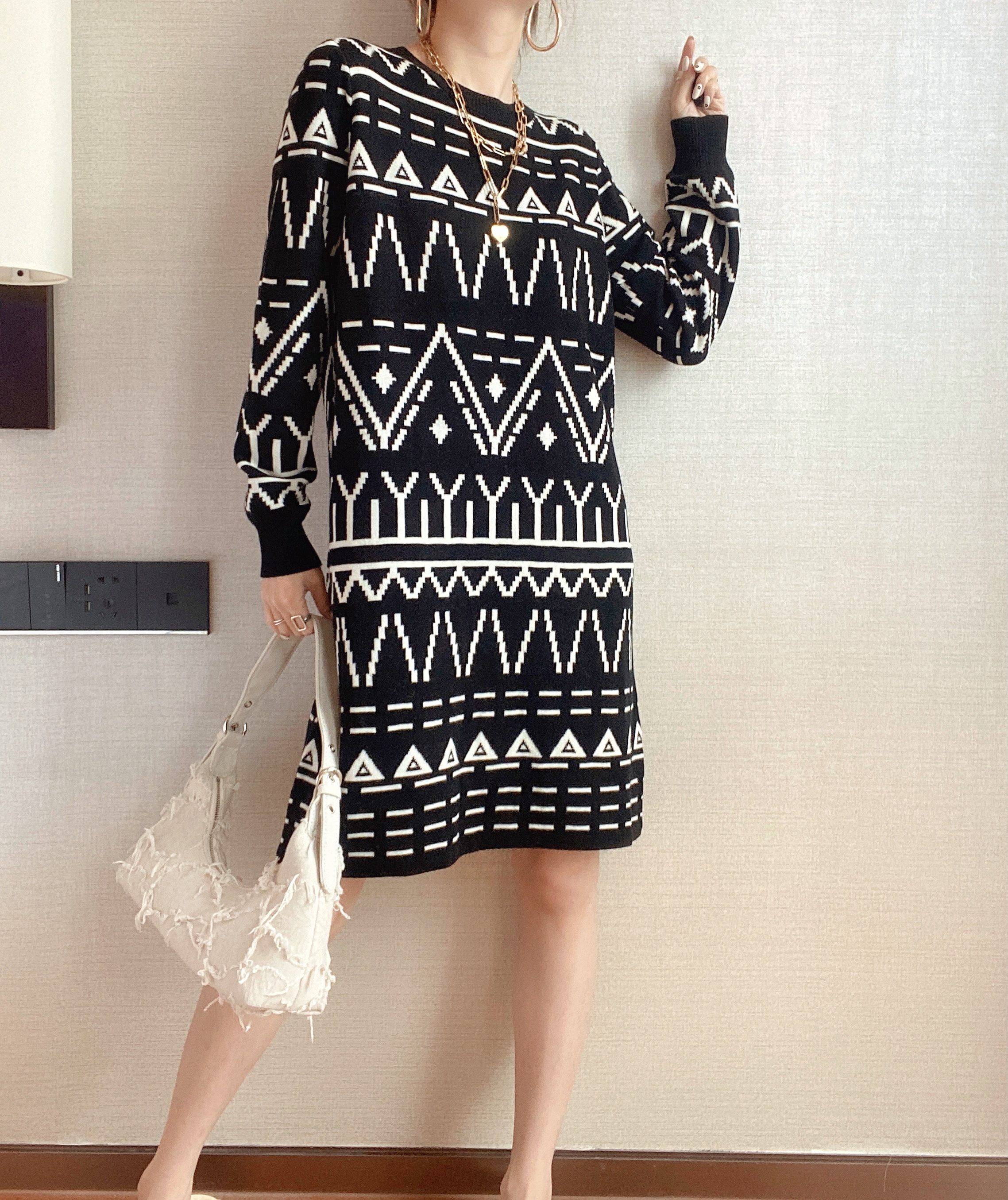 Women's Slim Fit Wool Blend Long Sleeve Top for Fall Layering