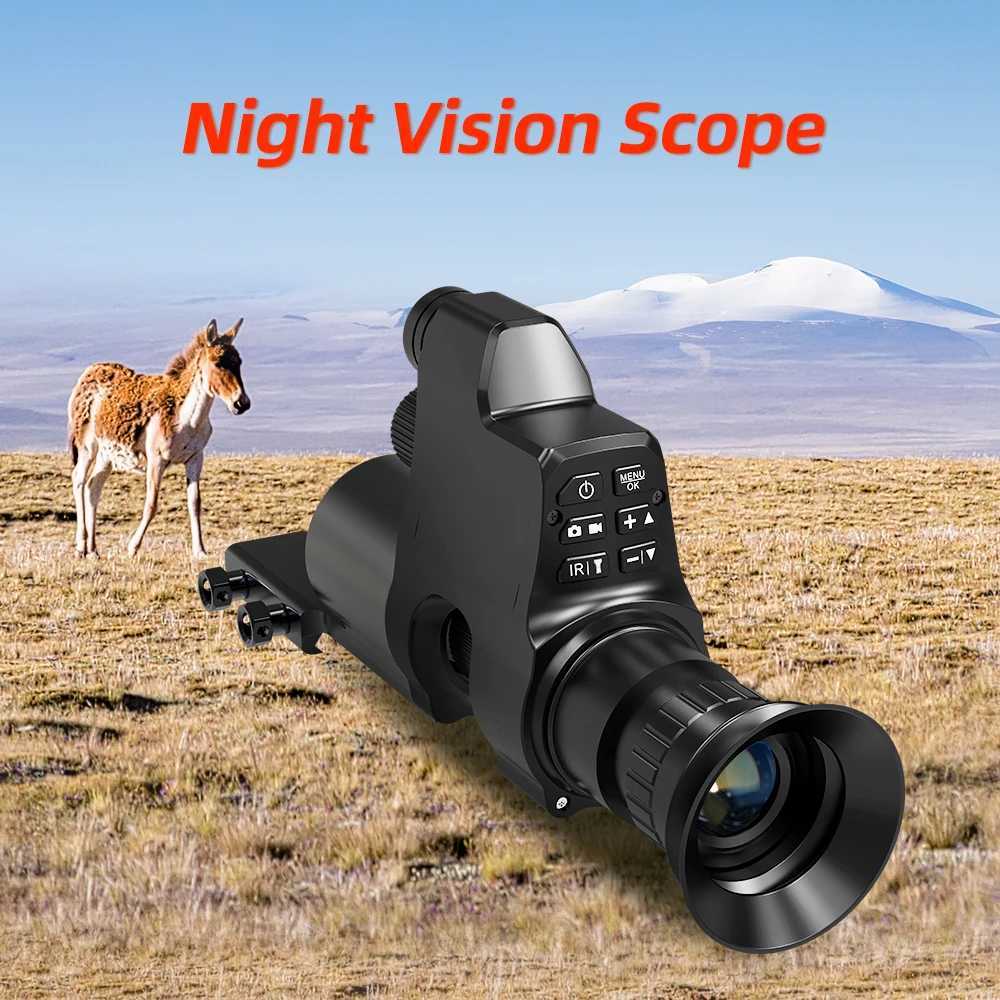 New Arrival Night vision thermal rifle with 3-level infrared and cross axis 4X zoom high-definition video camera used for hunting T241231