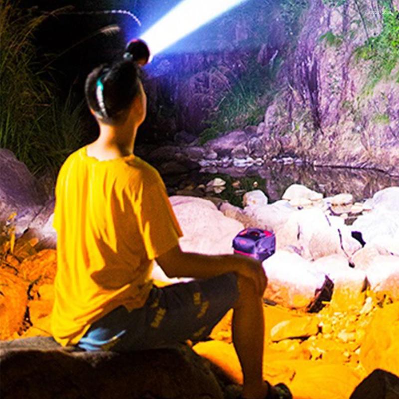 Headlamps Super Bright High Power Headlamp Rechargeable 3 Modes LED Headlight Mobile Bank Torch Light For Camping Fish