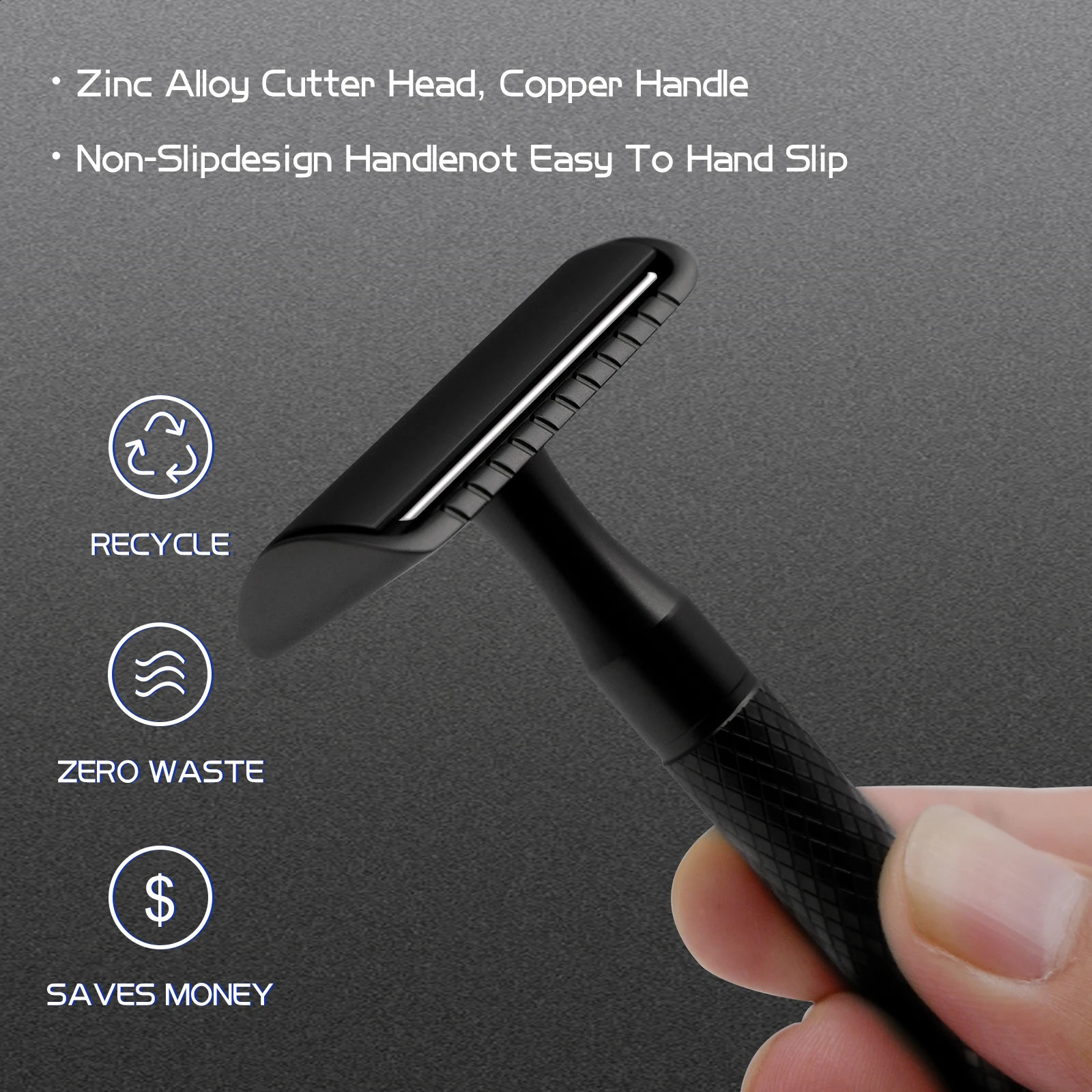 Boti Razor Classic Double Edge Safety Razor for Mens Shaving Womens Hair Removal 5 Shaving Blades Manual Shaver 241230