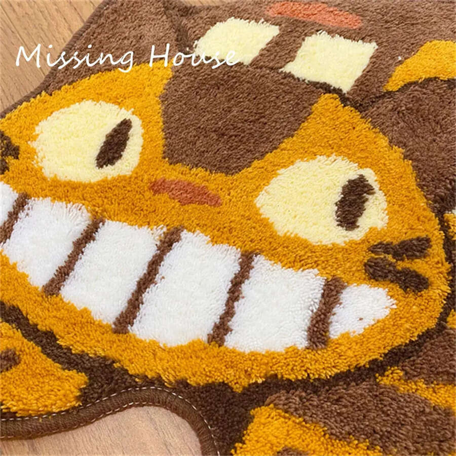 My Anime Neighbor Totoros Carpet Shaggy Smile Cat Bus Plush Non Slip Mat Doormat Rug Handmade Rugs Or S