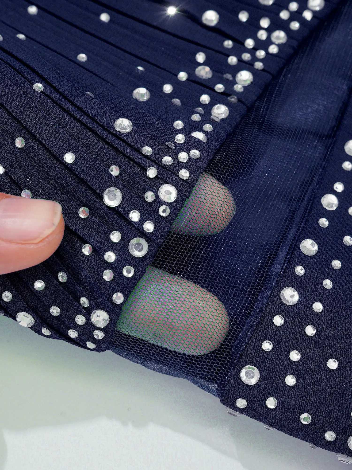 Childrens Wedding Flower Girl Dress Birthday Par Dress Elegant Shining Water Diamond Friction Body Mesh Hi Lo Chiffon Princess Dress W241231