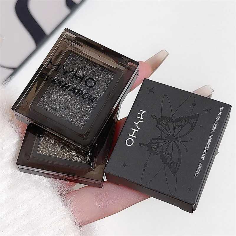 Monochrome smoked eye shadow palette matte pearlescent black pink eye shadow durable scrub potato eye shadow powder W241230
