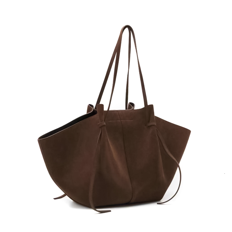 MABULA Suede Large Capacity Underarm Shoulder Purse Trendy Brand Design High Quality Women's Fashion Simple Tote Handbag