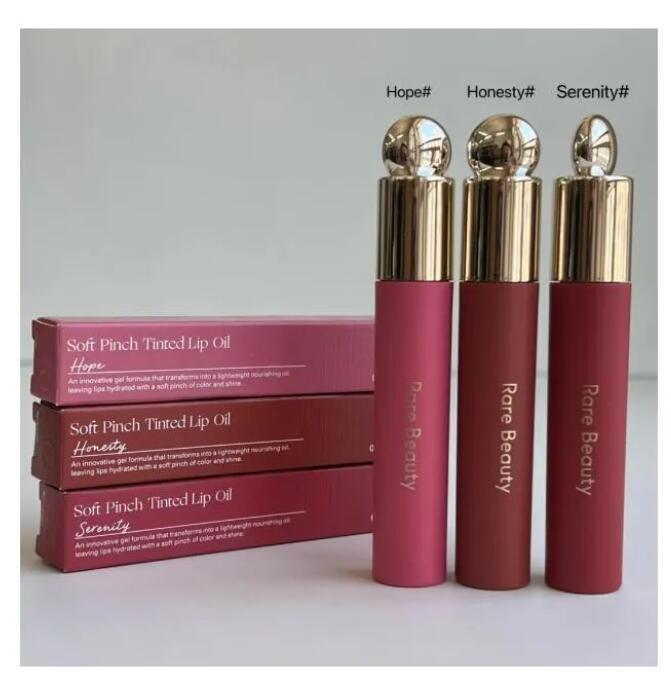 Rare Beauty Soft Pinch Tinted Selina Lip Oil Liquid Lipgloss Joy Happy Hope Lipstick Moisturizing Lip Glaze Lip Gloss 3ml