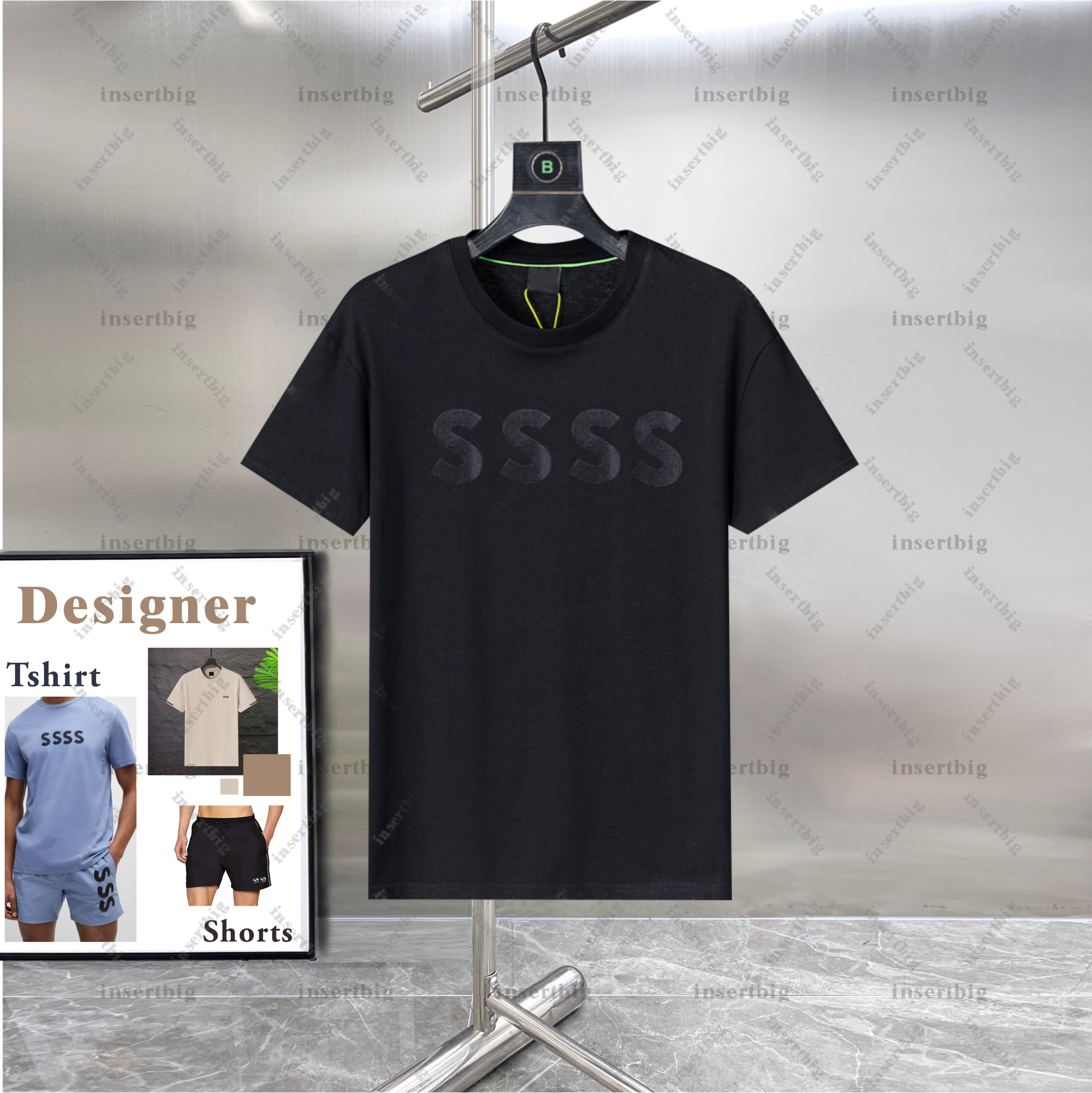 Summer Mens Designer T Shirt high-quality comfortable elastic round neck T Shirt and shorts with letters printed on them