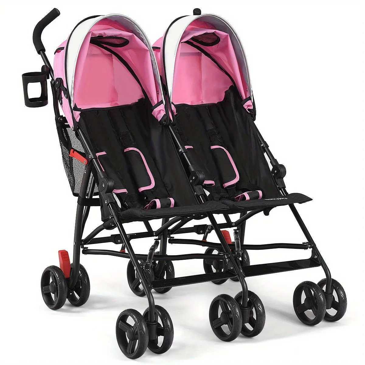 Foldable Twin Baby Double Stroller Kids Ultralight Umbrella Stroller PushchairXJ241231
