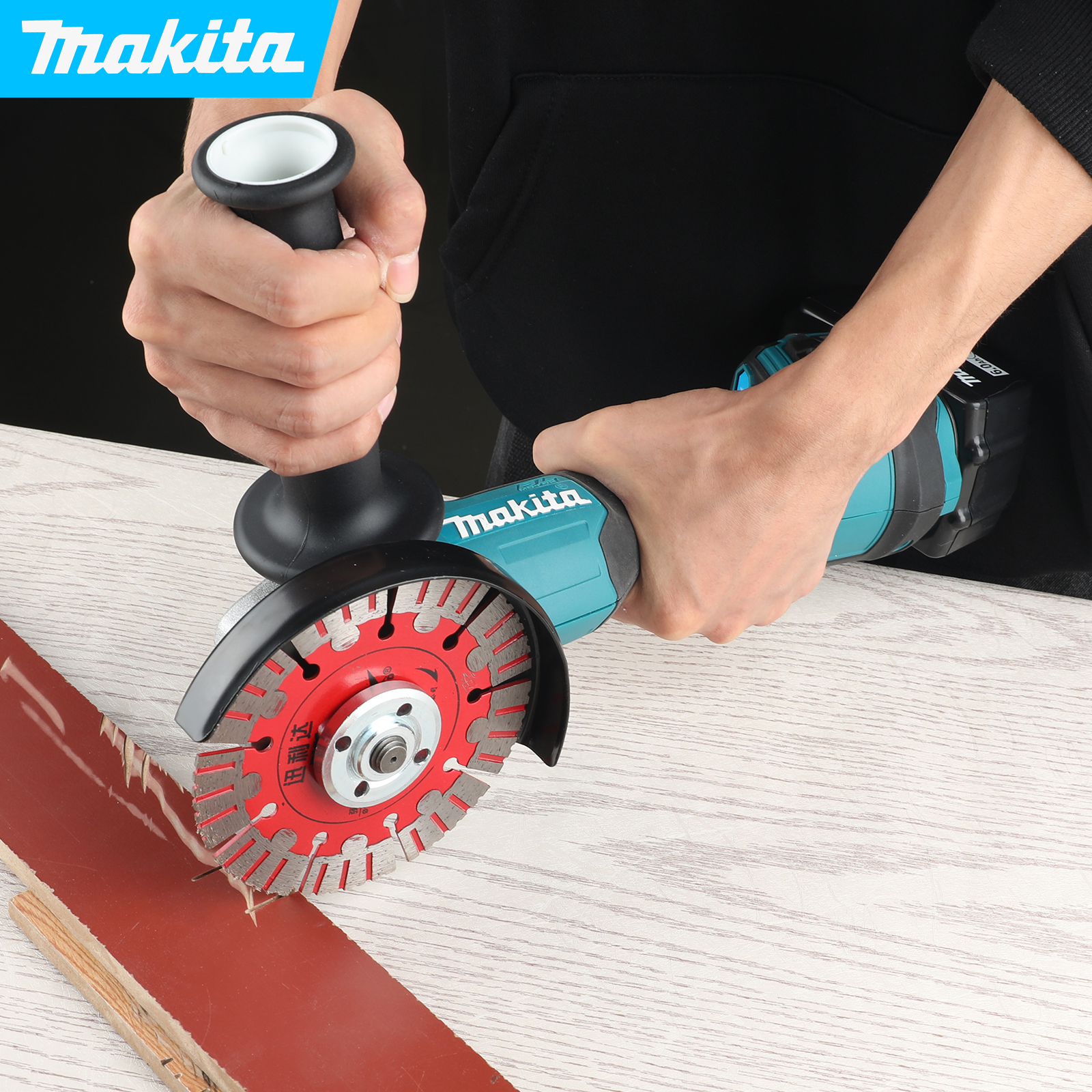 Makita DGA404 Cordless Angle Grinder - 18V Power with 125mm Disc Size for Versatile Cutting Applications