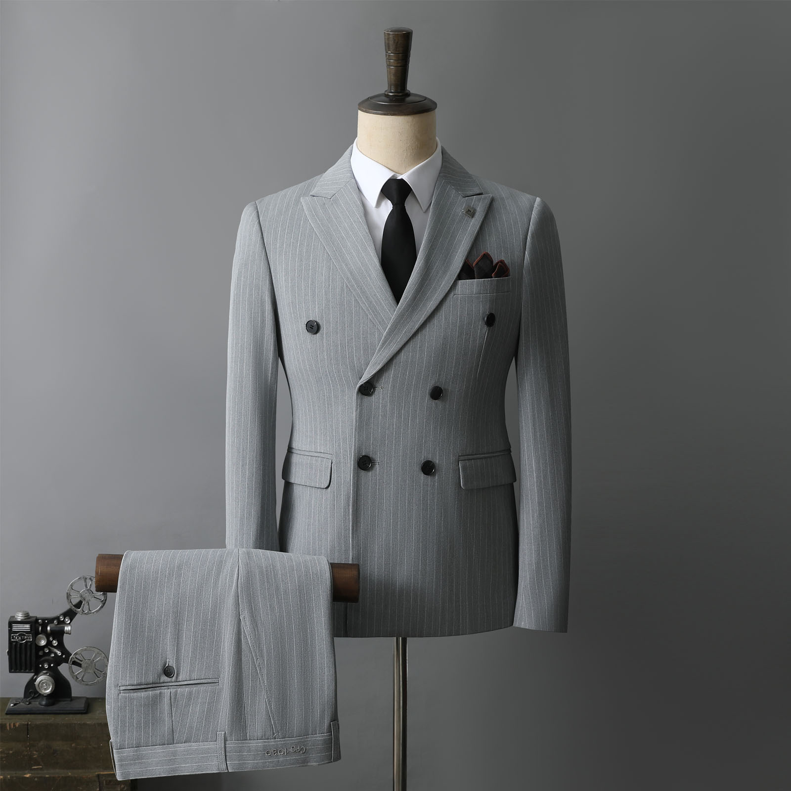 F1231Casual groom wedding dress business slim Korean style suit