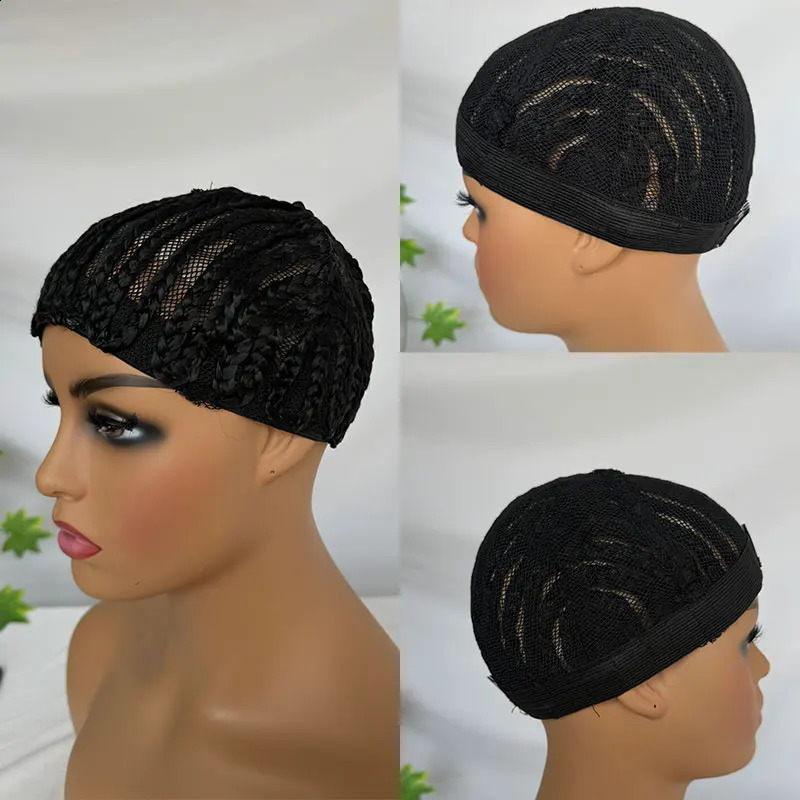 Braided Cap Crochet Wig Cap in Cornrow Sew Hair for Making Synthetic Wig or Weave Easier Sew In Crochet Braided Wig Caps 1pcs 241230