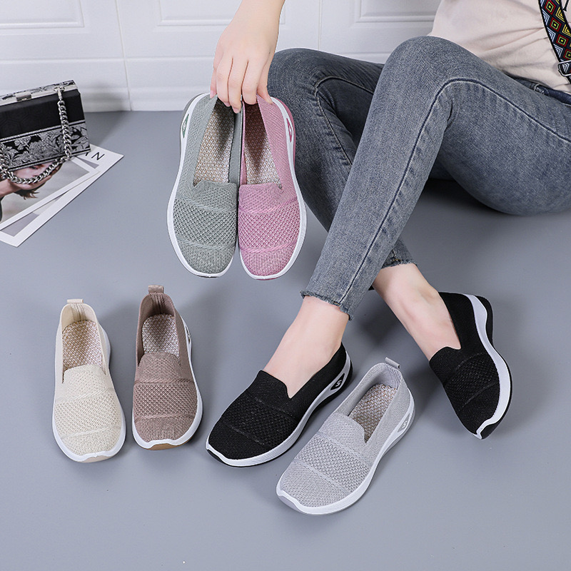 2025 new Women Autumn Loafers Flats Comfortable Cotton Slip-on Women's Ballerina Ladies Footwear Elderly Shoes 104d 's zhanyishengli