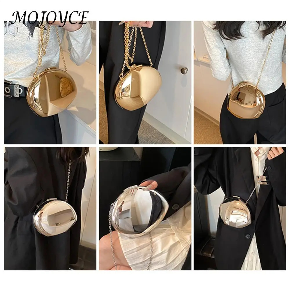 Shell Shape Acrylic Evening Bag for Women Stylish Clutch Purse with Chain Perfect for Parties Weddings and Cocktails 241231