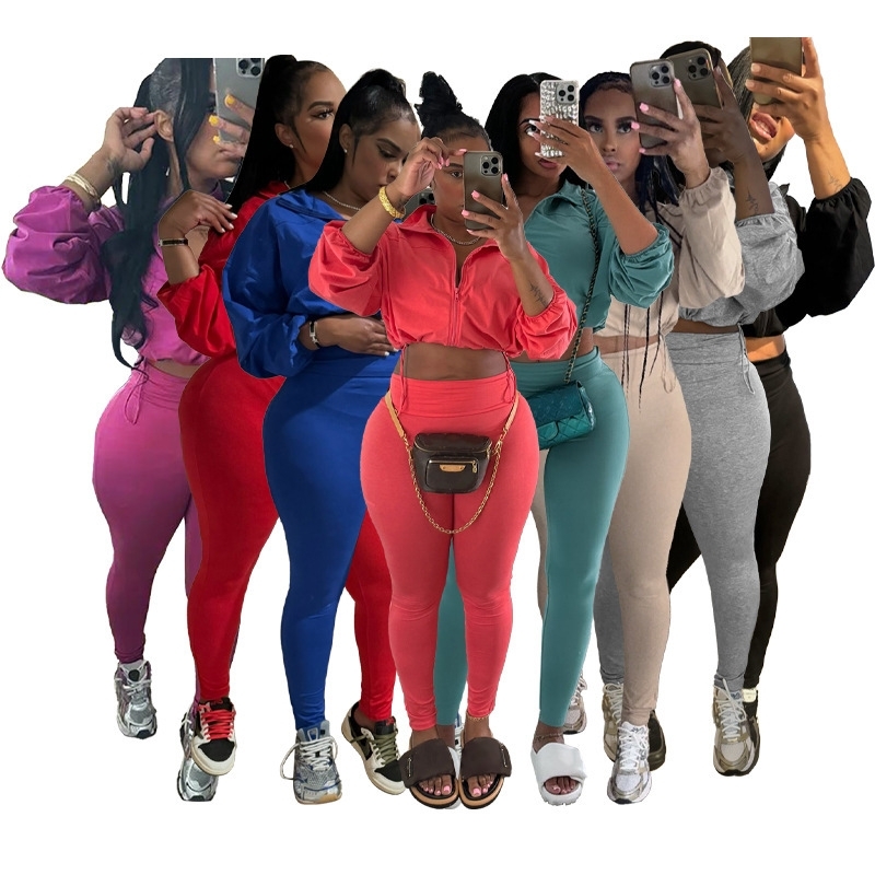 Womens Tracksuits Two Pieces Set Designer 2025 New Sexy Drawstring Waist Exposed Navel High Waist Tight Pants Sportwear 8 Colours