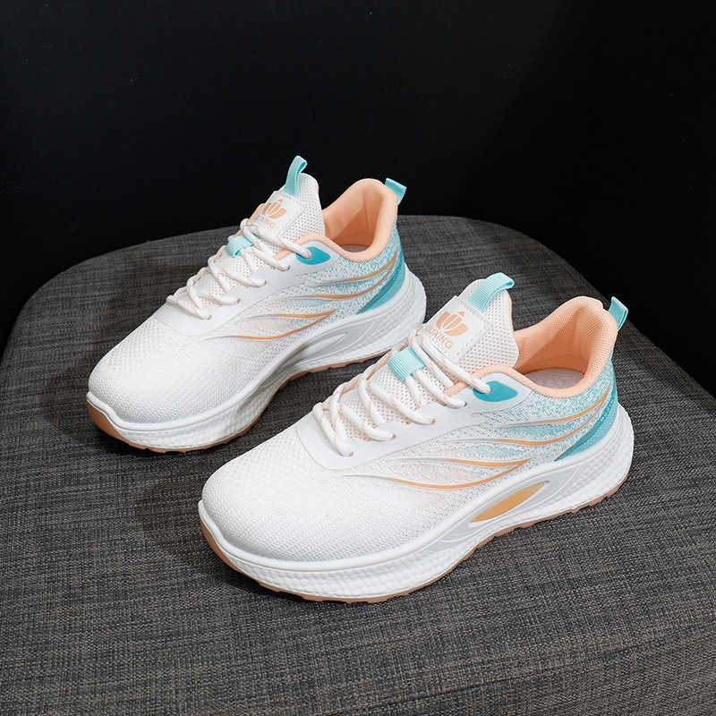 Spring New Korean Breathable Flyknit Womens Shoes Instagram Trendy Student Running Sports Shoes Womens Casual Shoes