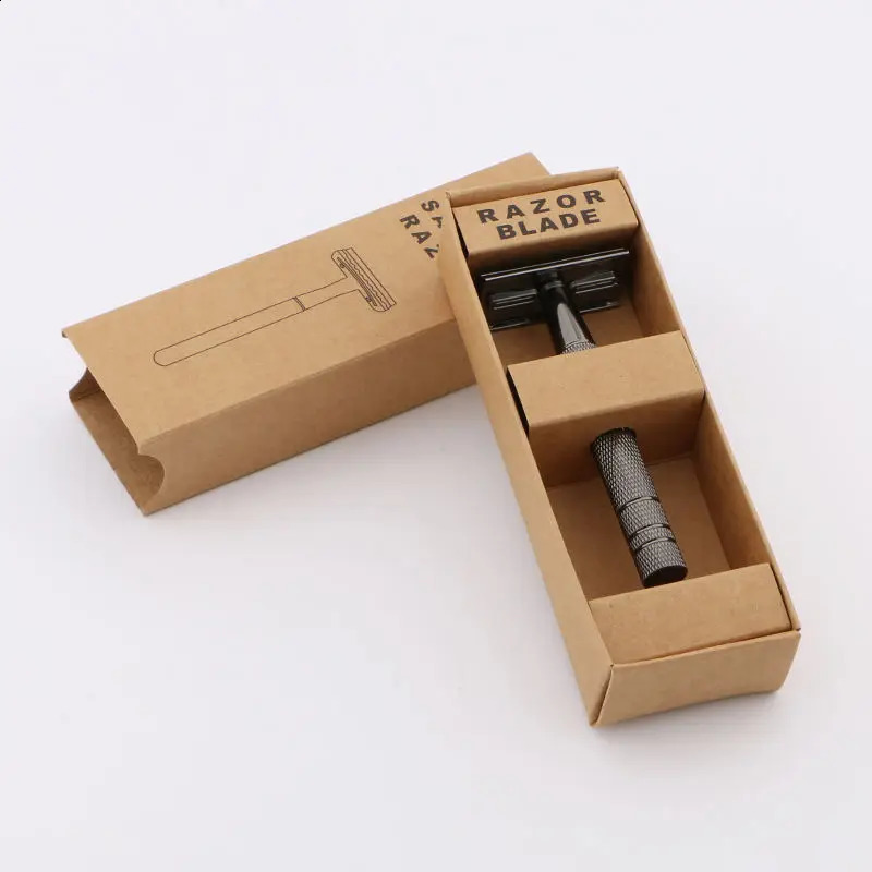 1Pc Classic Manual Shaver Aluminum Double Edge Safety Razor With 10 Shaving Blade for Mens Beard Shaving and Women Hair Removal 241230