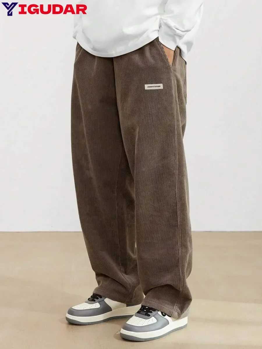 Corduroy Pants mens clothing sports pants loose casual pants mens bag style hose regular length Trouser mens cargo pants women W241231