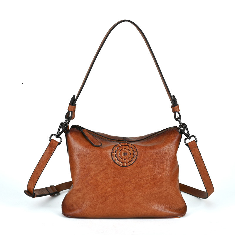 New Small Crossbody Head Layer Women's Soft Leather Casual Shoulder Fashion Underarm Bag