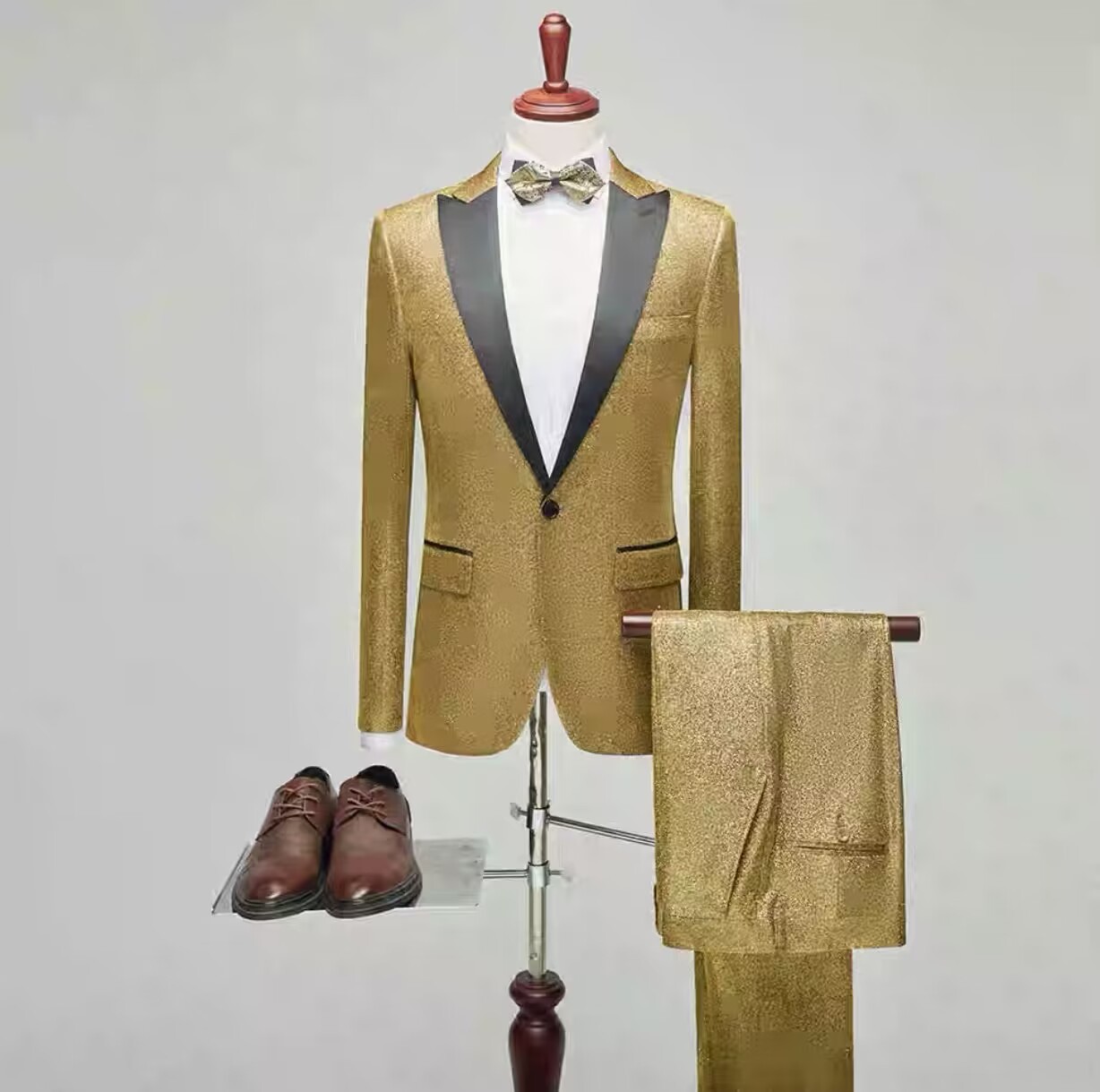G12311Spring new groom slim suit three-piece suit Korean wedding best man